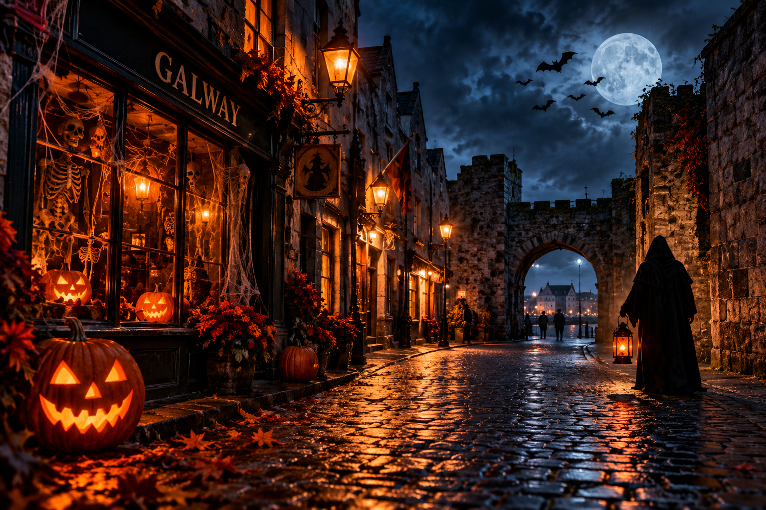 Halloween atmosphere in Galway City